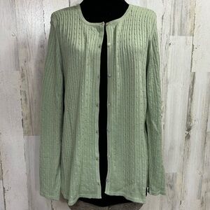 Jaclyn Smith Vintage‎ Cable Knit Button Front Cardigan Sweater